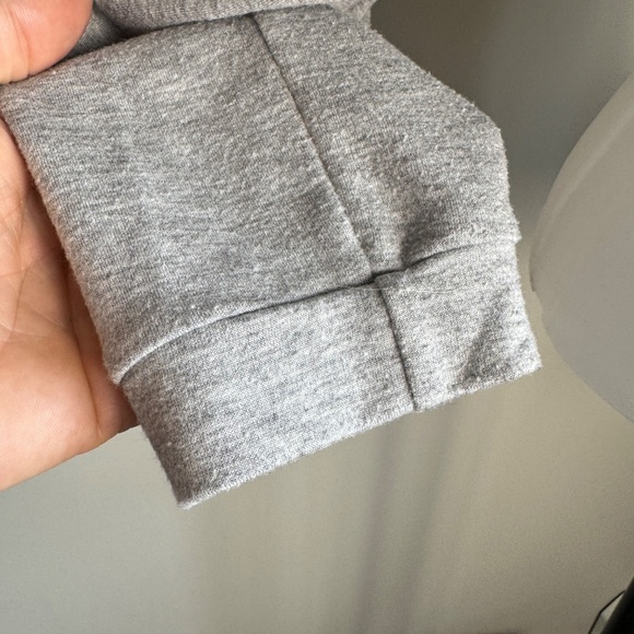 Naked Wardrobe Women's Long Sleeve Crop Top Gray/Cream Medium Workout Mesh - Picture 3 of 11